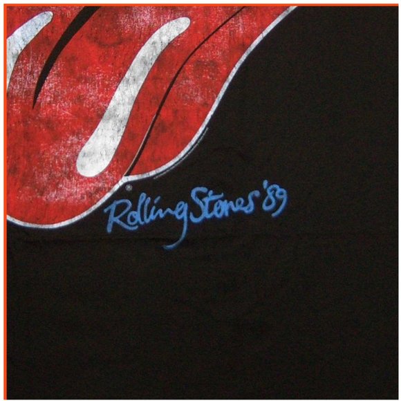 new Rolling Stones tee 1989 Rock Music Festival Vintage Concert Lips 42 44 LARGE - Picture 6 of 12